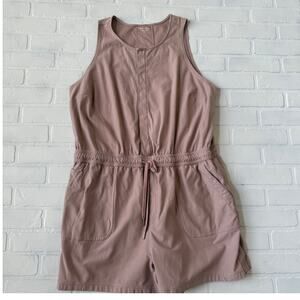 Athleta Farallon Dusty Pink Pocket Cotton Spandex Romper Shorts Plus Size 2x